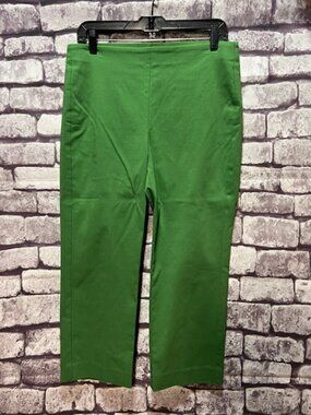 Chico's Green Pull On Crop Pants Size Small